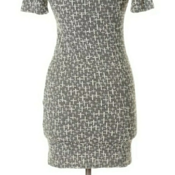 Topshop Gray Print Bodycon Dress - Picture 4 of 4